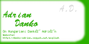 adrian danko business card